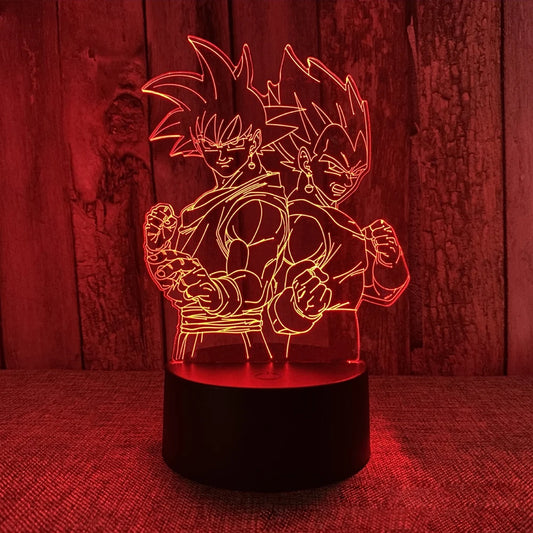 Dragon Ball Z 7/16 color remote control 3D Lamp LED Night Light