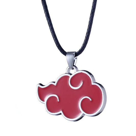 Akatsuki Red Cloud Sign Metal Necklace and Keychain