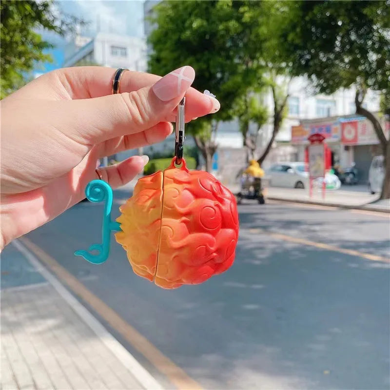 One Piece Devil Fruit Silicone Earphone Case for Airpods 1 2 3 Pro